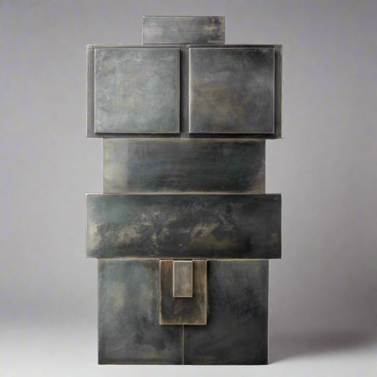 NU in patinated steel by Didier Guillon